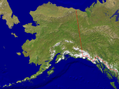 USA-Alaska Satellit + Grenzen 1600x1200